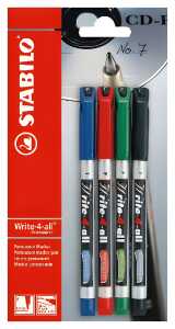 STABILO Write-4-all Fein 4er Blister sortiert