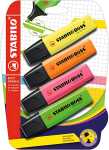 STABILO BOSS ORIGINAL 4er Blister gelb orange pink grün