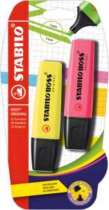 STABILO BOSS ORIGINAL 2er Blister gelb pink