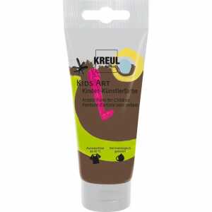 KREUL Kids Art Kinder-Künstlerfarbe Dunkelbraun 75 ml Tube