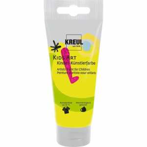 KREUL Kids Art Kinder-Künstlerfarbe Fluoreszierend Gelb 75 ml Tube