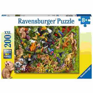 RAVENSBURGER Puzzle 200 Teile Bunter Dschungel, ab 8 Jahren