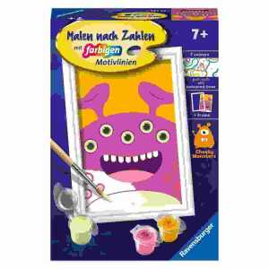 RAVENSBURGER Malen nach Zahlen Lila Monster 8,5x12cm, Serie F,