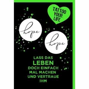 Tattoo Hope, 100 % vegan, wasserfest, 1-2 Wochen Haltbarkeit