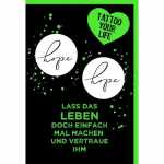 Tattoo Hope, 100 % vegan, wasserfest, 1-2 Wochen Haltbarkeit