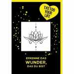Tattoo Lotus, 100 % vegan, wasserfest, 1-2 Wochen...