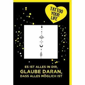 Tattoo Ornamente, 100 % vegan, wasserfest, 1-2 Wochen Haltbarkeit