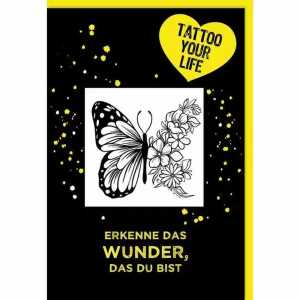 Tattoo Verwandlung, 100 % vegan, wasserfest, 1-2 Wochen Haltbarkeit