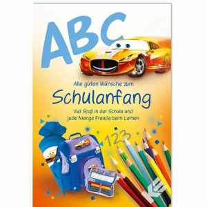 EULZER Glückwunschkarte Schulanfang Rennauto