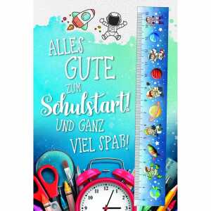 EULZER Glückwunschkarte Schulanfang Junge Lineal, Kurt Eulzer Druck