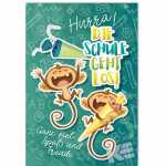 EULZER Glückwunschkarte Schulanfang Affen