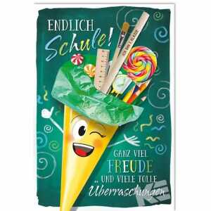 EULZER Glückwunschkarte Schulanfang Schultüte