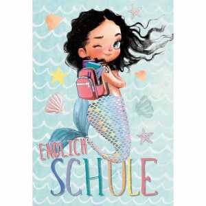 EULZER Glückwunschkarte Schulanfang Meerjungfrau, Kurt Eulzer Druck