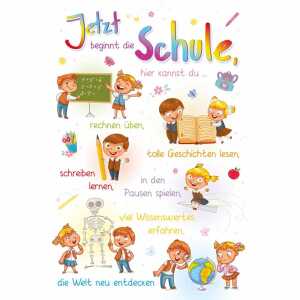 EULZER Glückwunschkarte Schulanfang Kinder Buch, Kurt Eulzer Druck