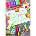 EULZER Glückwunschkarte Schulanfang Tuschkasten,...