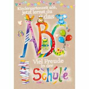 EULZER Glückwunschkarte Schulanfang Buchstaben, Kurt Eulzer Druck