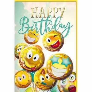 EULZER Geburtstagskarte Smileys