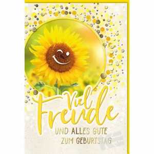 EULZER Geburtstagskarte Sonnenblume