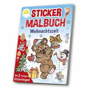 MEDIA Sticker Malbuch Weihnachtszeit,