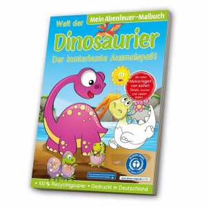 MEDIA Mein Abenteuer-Malbuch Welt der Dinosaurier,