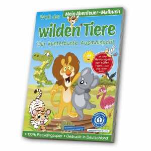 MEDIA Mein Abenteuer-Malbuch Welt der wilden Tiere,