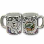 Muddastadt Tasse Berlin grau Mauer The Wall mit Trabi