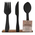 OOTB Schwarzer Metall-Serviettenhalter Besteck mit