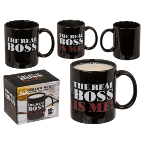 OOTB Becher The Real Boss Steingut Thermoeffekt