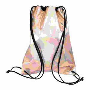 STYLEX Sportbeutel Roségold mit Kordelverschluß, beidseitig schwarz