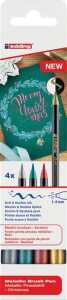 Edding Pinselstift Metallic 1340 1-6 mm 4er-Set XMAS