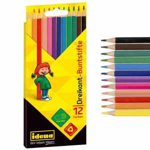 Buntstifte dreikant 12er ergonomische Dreikant-Buntstifte in 12 Farben