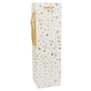 Flaschentasche WH Sterne 12x39x10cm für Sektflaschen geeignet,