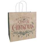 Geschenktasche WH Elch 28x28x15cm Motiv Frohe...
