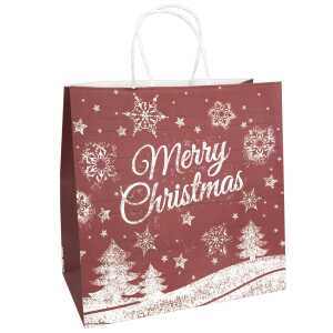 Geschenktasche WH Christmas 28x28cm Motiv Merry Christmas/Tannenbaum,
