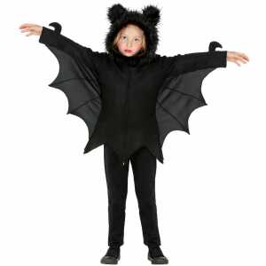 Kinder Poncho Fledermaus mit Kapuze Gr. 110, 3-5 Jahre, Widmann
