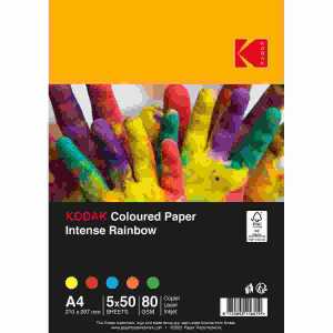 Iden-Berlin Kodak Kopierpapier A4 80g Intensivfarben 5x50 Blatt,