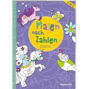 Malen nach Zahlen Einhörner, Mit ausklappbarer Farbtafel,