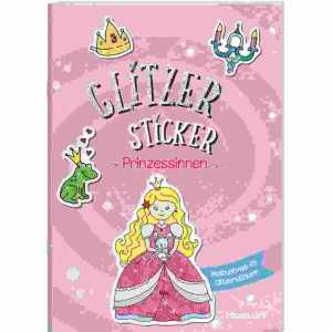 Glitzer Sticker Malbuch Prinzessinnen, Mit 45 Glitzerstickern