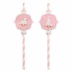 Trinkhalme Princess for a a Day Papier 19,7cm 8er,...