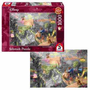 Puzzle Disney Beauty and the Beast 1000 Teile, Thomas Kinkade