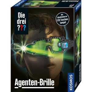 Die drei ??? Agenten-Brille, Agentenbrille mit grüner LED in Lampe
