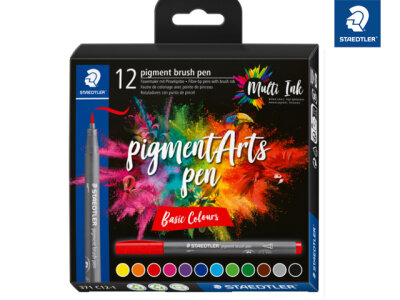 Staedtler pigment brush pen Basic Colours12ST