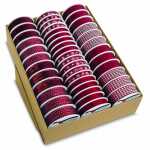 Seidenband Sacramento bordeaux 3fach sortiert, mit...