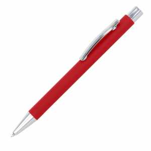 Kugelschreiber Soft Metal Classic Red, Schreibfarbe: schwarz,