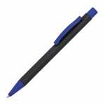Kugelschreiber Soft Metal Blackn Blue, Schreibfarbe:...