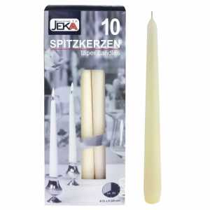 Leuchtkerzen 22x240mm ivory 10er