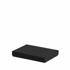 Kartonage Boxline schwarz 155x215x30mm, für A5, Rössler