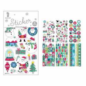 Sticker Weihnachten modern 6 Bogen