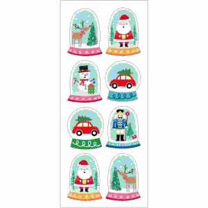 Sticker Weihnachten Schneekugeln