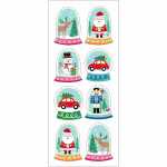 Sticker Weihnachten Schneekugeln